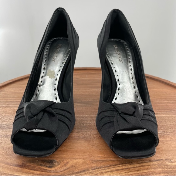 BCBGirls Peep Toe Heels black Size 8.5 - Picture 4 of 13
